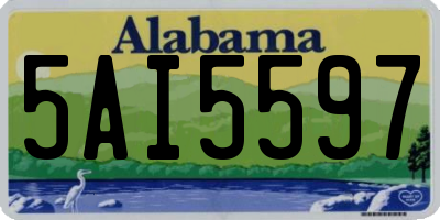 AL license plate 5AI5597