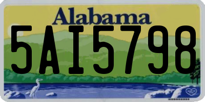 AL license plate 5AI5798