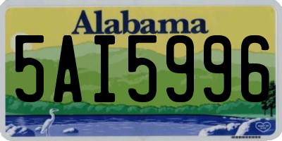 AL license plate 5AI5996