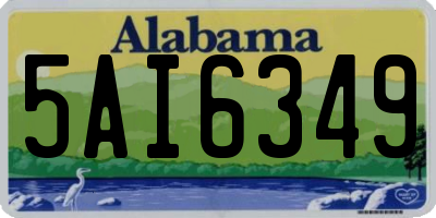 AL license plate 5AI6349