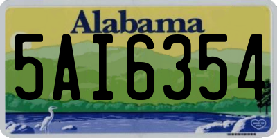 AL license plate 5AI6354