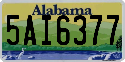AL license plate 5AI6377