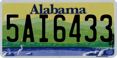 AL license plate 5AI6433