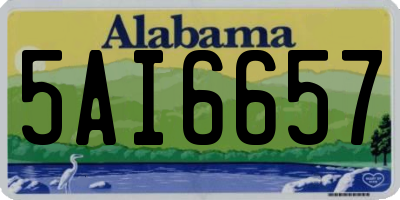 AL license plate 5AI6657