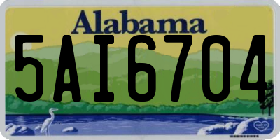 AL license plate 5AI6704