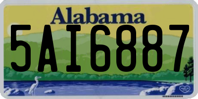 AL license plate 5AI6887