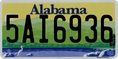 AL license plate 5AI6936
