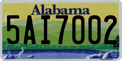 AL license plate 5AI7002