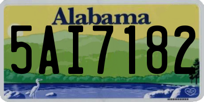 AL license plate 5AI7182