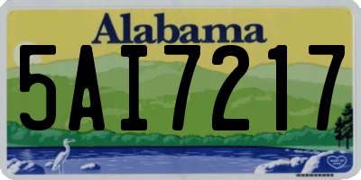 AL license plate 5AI7217