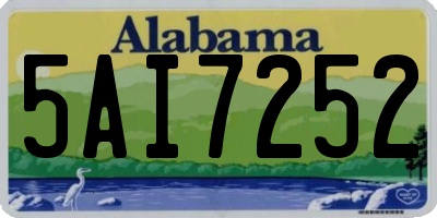 AL license plate 5AI7252