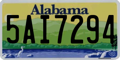 AL license plate 5AI7294