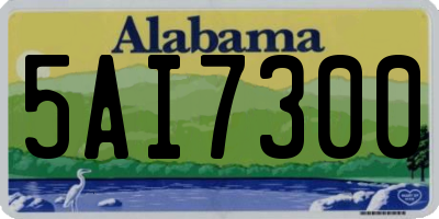 AL license plate 5AI7300