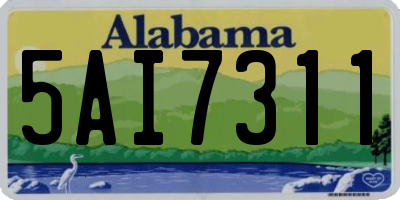 AL license plate 5AI7311
