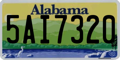 AL license plate 5AI7320