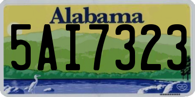 AL license plate 5AI7323