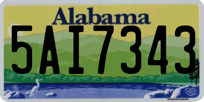 AL license plate 5AI7343