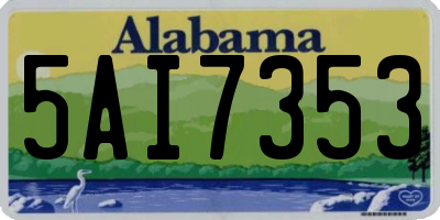 AL license plate 5AI7353