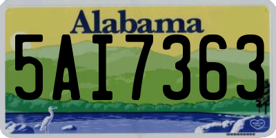 AL license plate 5AI7363