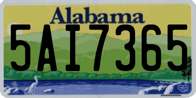 AL license plate 5AI7365