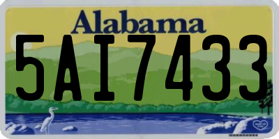 AL license plate 5AI7433