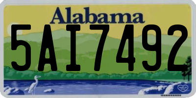 AL license plate 5AI7492