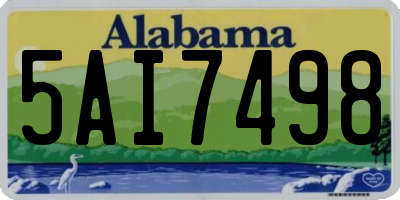 AL license plate 5AI7498