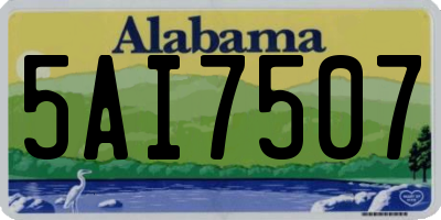 AL license plate 5AI7507