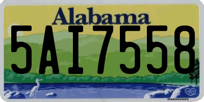AL license plate 5AI7558