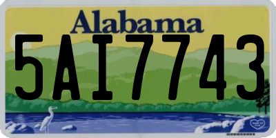 AL license plate 5AI7743