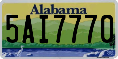 AL license plate 5AI7770