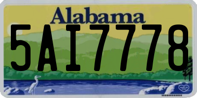 AL license plate 5AI7778
