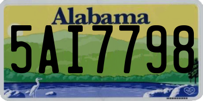 AL license plate 5AI7798