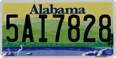 AL license plate 5AI7828