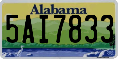 AL license plate 5AI7833
