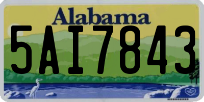 AL license plate 5AI7843