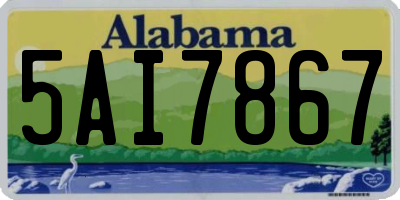 AL license plate 5AI7867