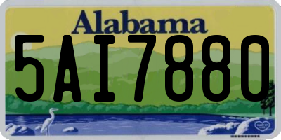 AL license plate 5AI7880