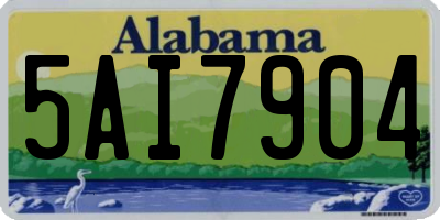 AL license plate 5AI7904