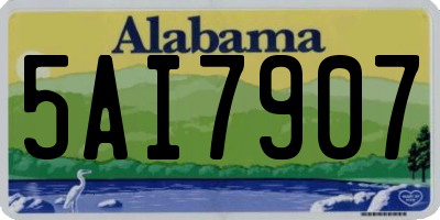 AL license plate 5AI7907