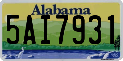 AL license plate 5AI7931