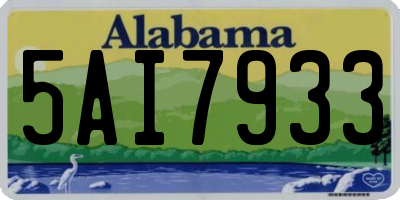 AL license plate 5AI7933