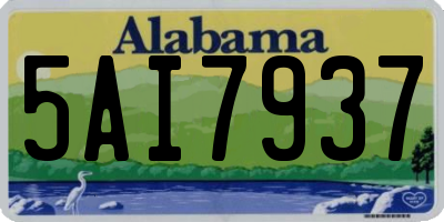 AL license plate 5AI7937