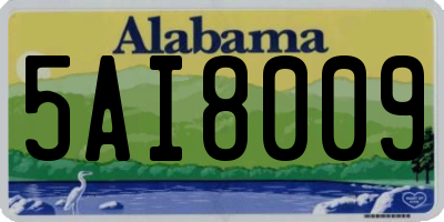 AL license plate 5AI8009