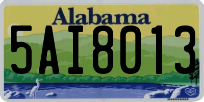 AL license plate 5AI8013