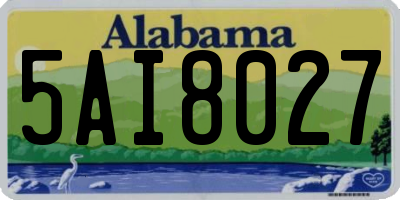 AL license plate 5AI8027