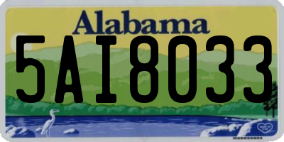 AL license plate 5AI8033