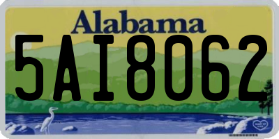 AL license plate 5AI8062