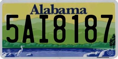 AL license plate 5AI8187