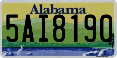 AL license plate 5AI8190